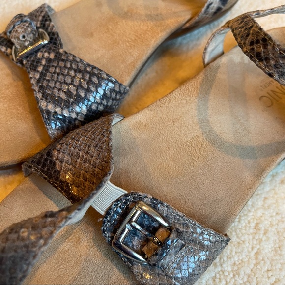 Vionic Alita Orthaheel Snake Print Leather Sandal Size 6 Tan - Picture 9 of 9